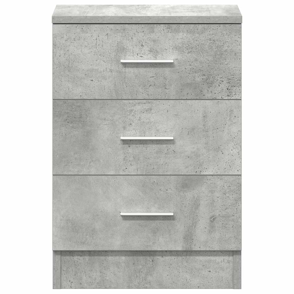 sengeborde 2 stk. 38x35x56 cm konstrueret træ betongrå