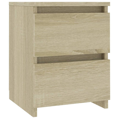 sengebord 30x30x40 cm konstrueret træ sonoma-eg