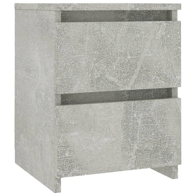 sengebord 30x30x40 cm konstrueret træ betongrå