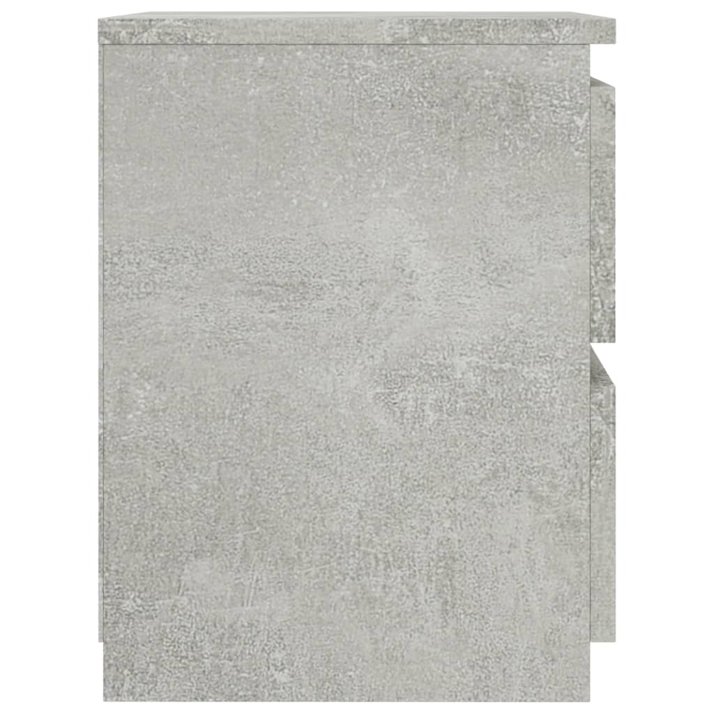 sengebord 30x30x40 cm konstrueret træ betongrå