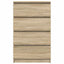 skænk 60x35x98,5 cm konstrueret træ sonoma-egetræsfarvet