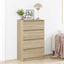 skænk 60x35x98,5 cm konstrueret træ sonoma-egetræsfarvet