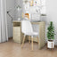 skrivebord med skuffer 110x50x76 cm spånplade sonoma-eg