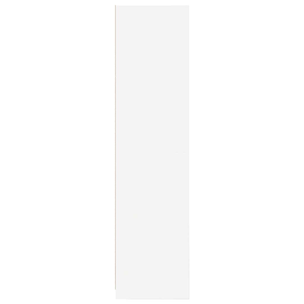 klædeskab 100x50x200 cm konstrueret træ hvid