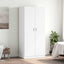 klædeskab 80x52x180 cm konstrueret træ hvid