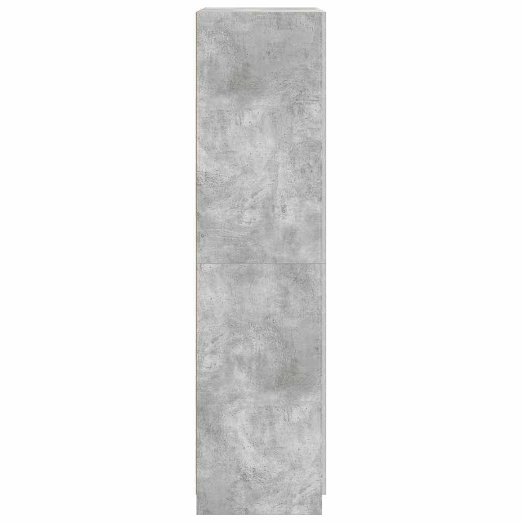 klædeskab 90x52x200 cm konstrueret træ betongrå