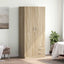 klædeskab 80 x 52 x 180 cm konstrueret træ sonoma-eg