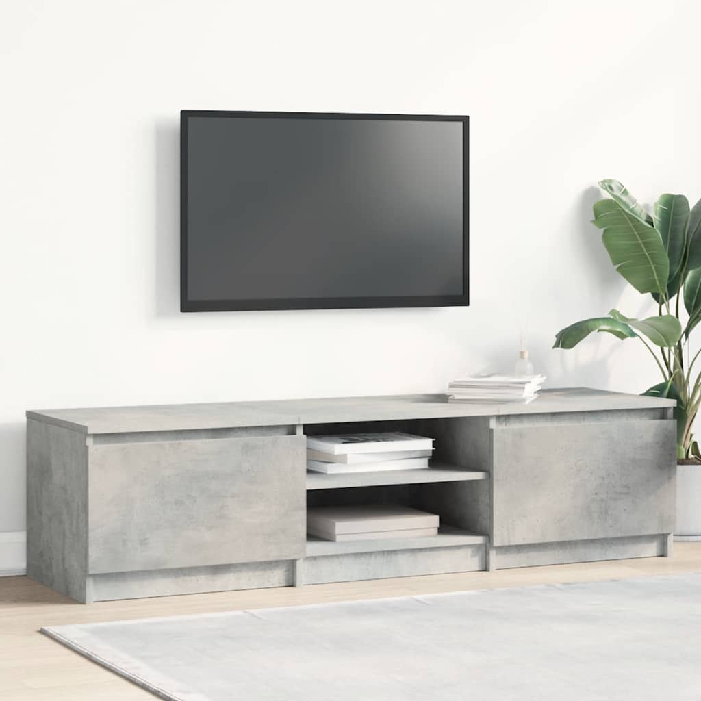 tv-bord 140x40x35,5 cm konstrueret træ betongrå