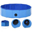 foldbart hundebassin 80 x 20 cm PVC blå