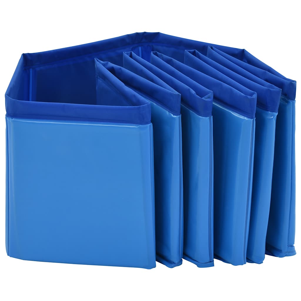 foldbart hundebassin 80 x 20 cm PVC blå