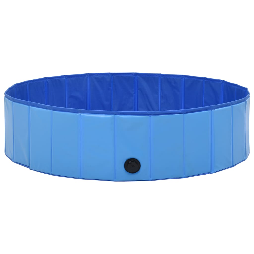 foldbart hundebassin 120 x 30 cm PVC blå
