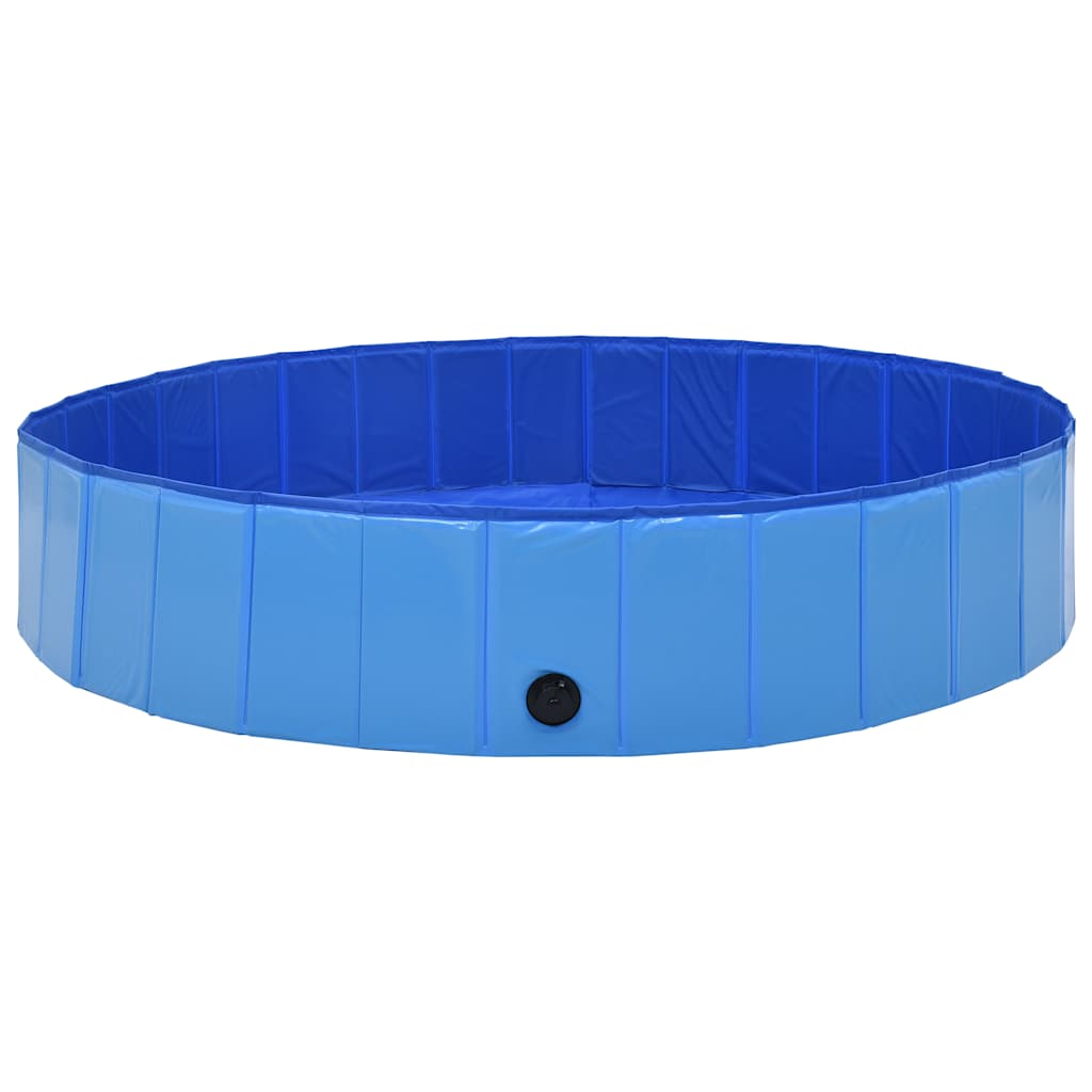 foldbart hundebassin 160 x 30 cm PVC blå