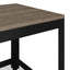 sofabord 90x45x45 cm MDF og jern grå og sort