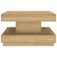 sofabord 60x60x35 cm MDF lysebrun