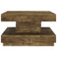 sofabord 60x60x35 cm MDF mørkebrun