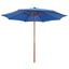 parasol 300x258 cm træstang blå