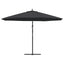 hængeparasol 350 cm aluminiumsstang sort