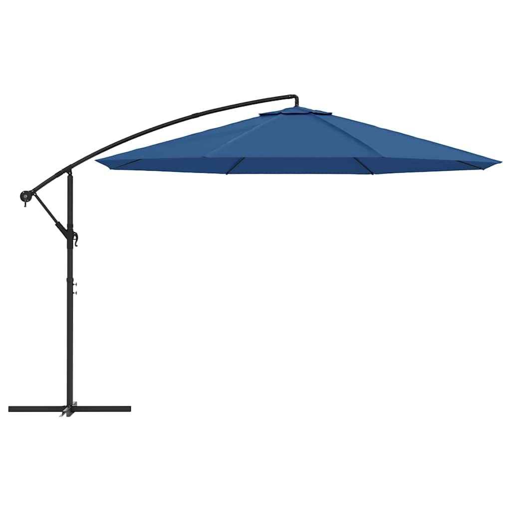 hængeparasol 350 cm aluminiumstang blå