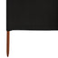 3-panels læsejl 400x120 cm stof sort