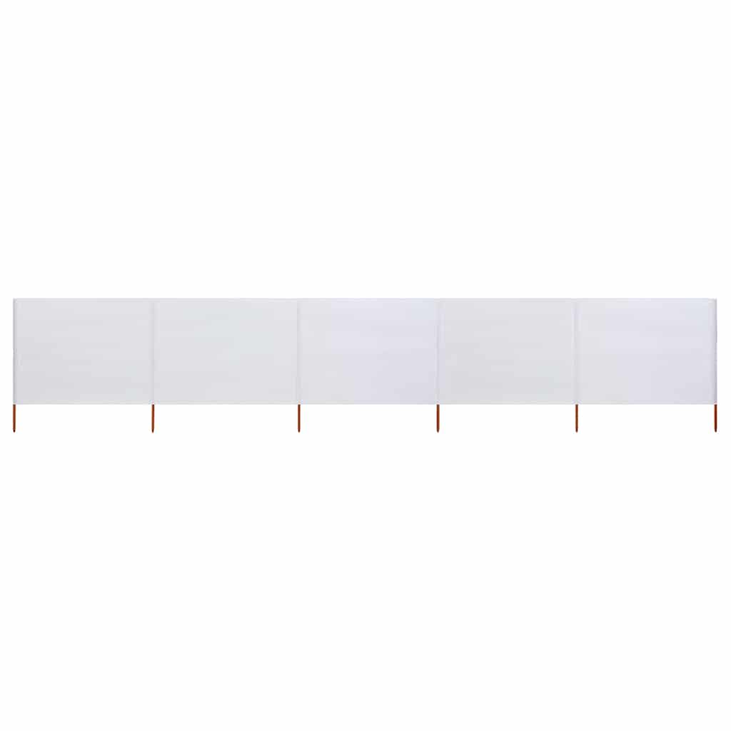 3-Panels Læsejl Stof - Sandfavet / 600 x 120 cm