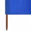 9-panels læsejl 1200x160 cm stof azurblå