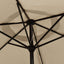 parasol 200x224 cm aluminium gråbrun