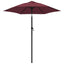 parasol 200x224 cm aluminium bordeaux