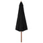 udendørs parasol med træstang 330 cm sort