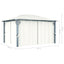 havepavillon med gardin 400x300 cm aluminium cremefarvet