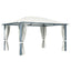 havepavillon med gardin 400x300 cm aluminium cremefarvet