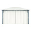 havepavillon med gardin 400x300 cm aluminium cremefarvet
