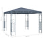 pavillon 300 x 300 cm antracitgrå