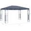 pavillon 400 x 300 cm antracitgrå