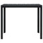 sofabord 78x78x74 cm HDPE trælook sort