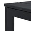 sofabord 78x78x74 cm HDPE trælook sort