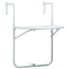 hængende altanbord 60 x 64 x 83,5 cm plastik rattanlook hvid
