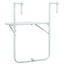 hængende altanbord 60 x 64 x 83,5 cm plastik rattanlook hvid