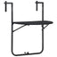 hængende altanbord 60 x 64 x 83,5 cm plastik rattanlook sort