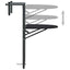 hængende altanbord 60 x 64 x 83,5 cm plastik rattanlook sort