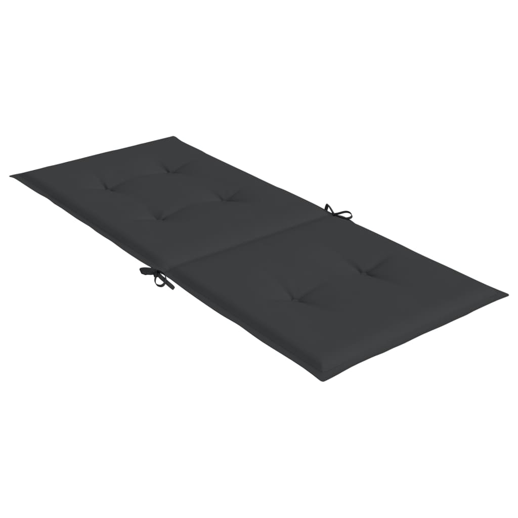 stolehynder m. høj ryg 4 stk. 120x50x3 cm stof sort