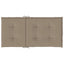 stolehynde m. lav ryg 2 stk. 100x50x3 cm oxfordstof grårun