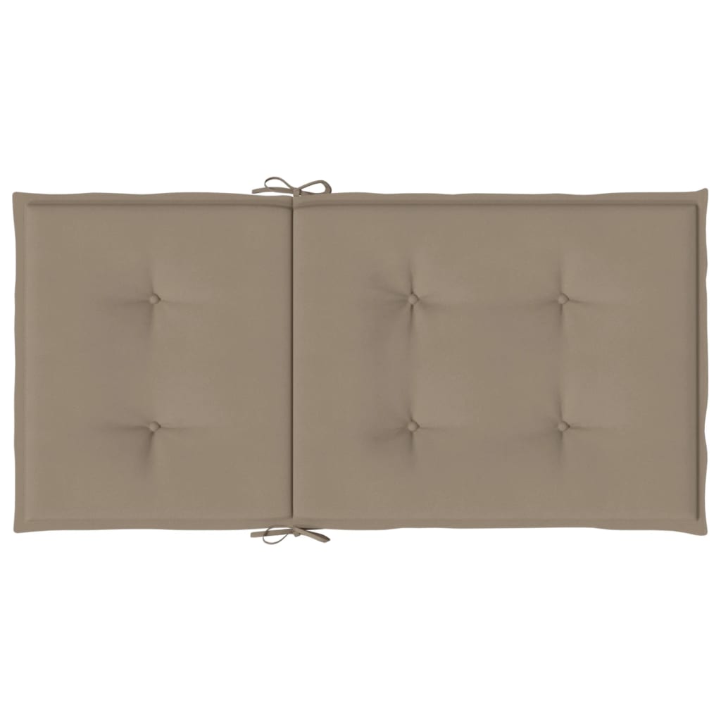 stolehynde m. lav ryg 4 stk. 100x50x3 cm oxfordstof gråbrun