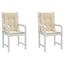 stolehynde m. lav ryg 2 stk. 100x50x3 cm oxfordstof beige