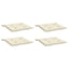 hynder til havestol 4 stk. 40x40x4 cm oxfordstof cremefarvet