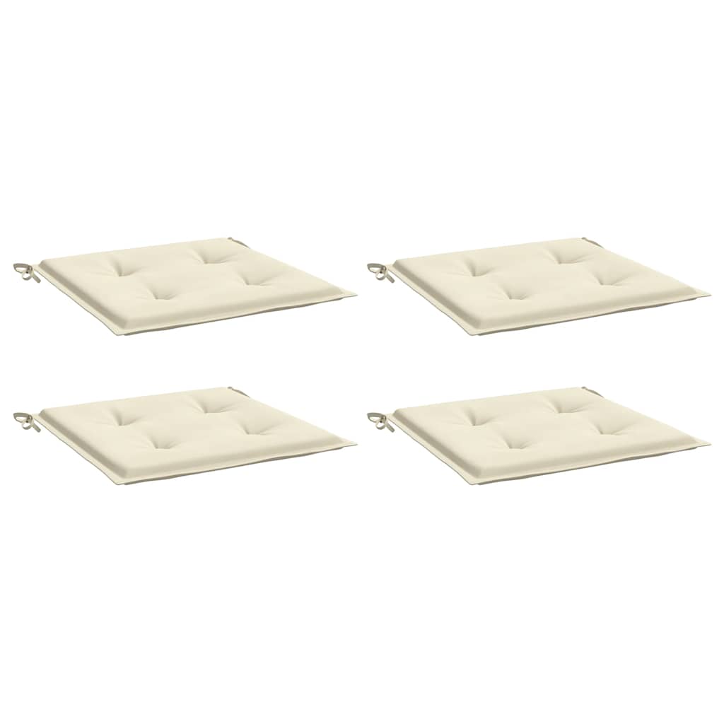 hynder til havestol 4 stk. 40x40x4 cm oxfordstof cremefarvet