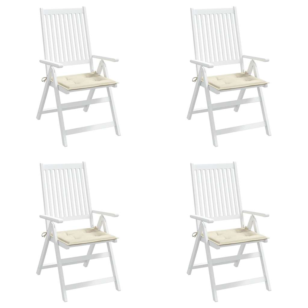 hynder til havestol 4 stk. 40x40x4 cm oxfordstof cremefarvet