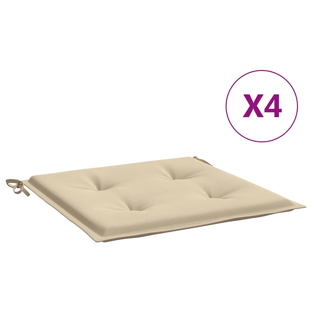 hynder til havestol 4 stk. 40x40x4 cm oxfordstof beige