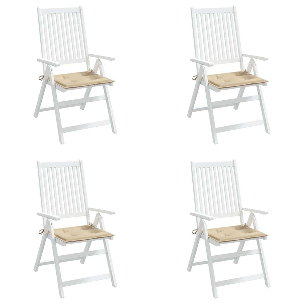 hynder til havestol 4 stk. 40x40x4 cm oxfordstof beige