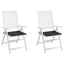 hynder til havestol 2 stk. 50x50x4 cm oxfordstof sort