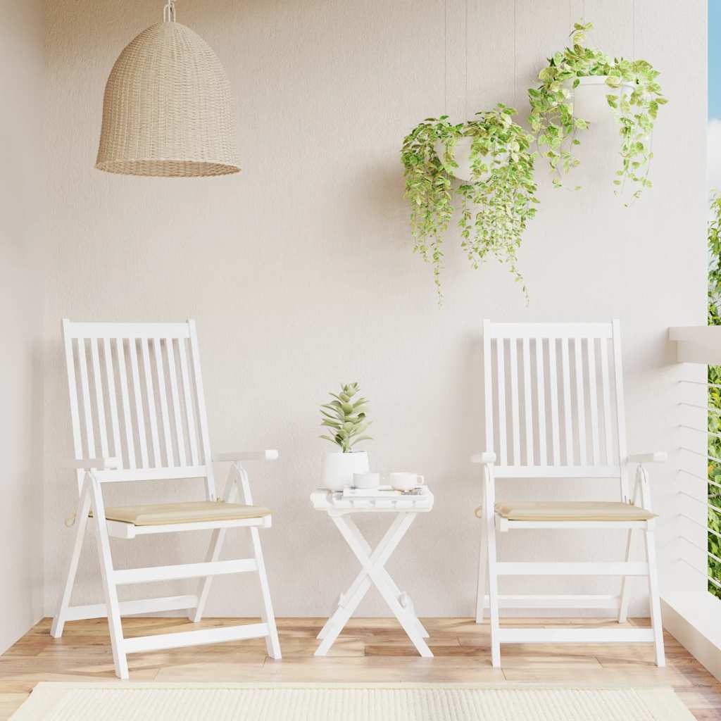 hynder til havestol 2 stk. 50x50x4 cm oxfordstof beige
